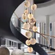 Plafonnier LED en cristal de marbre design moderne éclairage d'intérieur luminaire décoratif de