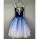 Robe de Ballet Longue pour Enfant Vêtements de Performance Bleu Violet Jupe Tutu Costumes