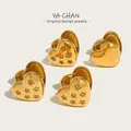 YACHAN 18K plaqué or acier inoxydable femmes coeur Boucles d'oreilles étoiles CRISTAL MODE boucles