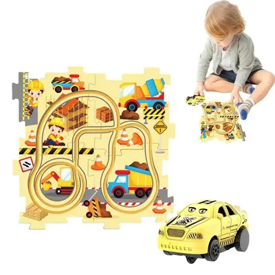 Piste de voiture interactive pour enfants piste de voiture bricolage jouets pour enfants Noël