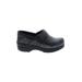 Dansko Mule/Clog: Slip-on Platform Casual Black Print Shoes - Women's Size 37 - Round Toe