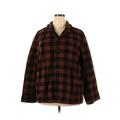 SKIMS Coat: Brown Checkered/Gingham Jackets & Outerwear - Women's Size 2X