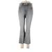 Express Jeans - Mid/Reg Rise Boot Cut Boot Cut: Gray Bottoms - Women's Size 10 - Gray Wash