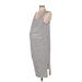 H&M Mama Casual Dress - Midi Scoop Neck Sleeveless: White Stripes Dresses - Women's Size Medium Maternity