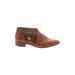 Universal Thread Heels: Slip On Stacked Heel Boho Chic Brown Solid Shoes - Women's Size 8 1/2 - Almond Toe