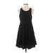 Forever 21 Casual Dress - Mini Scoop Neck Sleeveless: Black Solid Dresses - Women's Size Small