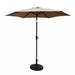 Arlmont & Co. Shontee 106.3" Tilt Beach Umbrella w/ Crank Lift Counter Weights Included in Brown | 94 H x 106.3 W x 106.3 D in | Wayfair