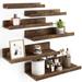 Latitude Run® Jenielle 6 Piece Wood Floating Shelf in Brown | 15.7 H x 3 W x 6.3 D in | Wayfair 2730DC1130ED4AA2BC3A3BA1C3979B21