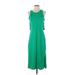 Gap Casual Dress - Midi High Neck Sleeveless: Green Solid Dresses - Women's Size X-Small