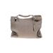 Vince Camuto Leather Satchel: Pebbled Gray Print Bags
