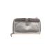 The Sak Leather Wristlet: Metallic Silver Print Bags