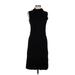 Calvin Klein Cocktail Dress - Sheath Mock Sleeveless: Black Print Dresses - Women's Size Medium