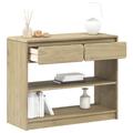 vidaXL Table console SAUDA chêne 89,5x36,5x73 cm bois de pin massif