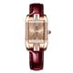 Poedagar mode montre à quartz femmes de luxe carré femmes élégante horloge étanche créatif diamant femmes bracelet en cuir montre montre femme cadeau