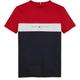 Tommy Hilfiger Jungen Essential Colorblock Tee S/S KB0KB08808 Kurzarm T-Shirts, Blau (Desert Sky/Fierce Red), 6 Jahre