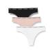 Calvin Klein Damen 3er Pack Brazilian Slips mit Spitze, Mehrfarbig (Black/White/Subdued), XL