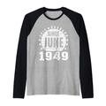 Herren Men Epic Husband Since Juni 1949 75th Wedding Anniversary Raglan