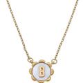 Canvas Style Juliette Mother of Pearl Scalloped Initial Necklace - Gold - LETTER: B