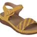 GC SHOES Millis Yellow Comfort Flat Sandals - Yellow - 8