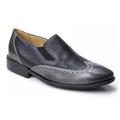 Sandro Moscoloni Alphonse Double Gore Wing Tip Slip On Shoe - Black - 10D