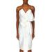 Badgley Mischka Strapless Front Bow Cocktail Dress - White - 16