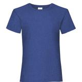 Fruit of the Loom Big Girls Childrens Valueweight Short Sleeve T-Shirt - Heather Royal - Blue - 7