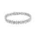 Haus of Brilliance 14K White Gold 1 1/2 Cttw Round Diamond Floral Clover-Shaped Link Bracelet - H-I Color, SI1-SI2 Clarity - Size 7" - White - 7
