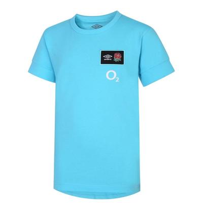 Umbro England Rugby Childrens/Kids 22/23 T-Shirt - Bachelor Button - Blue - 9