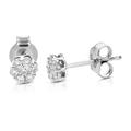 Vir Jewels 1/3 Cttw Stud Earrings For Women, Round Lab Grown Diamond Stud Earrings- Height: 5 MM, Width: 5 MM - Grey