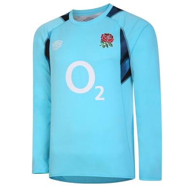 Umbro England Rugby Mens 22/23 Relaxed Fit Training Jersey - Bachelor Button/Ensign Blue/Black - Blue - S