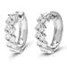 Vir Jewels 3/4 Cttw Diamond Hoop Earrings For Women, Round Lab Grown Diamond Earrings In .925 Sterling Silver, Prong Setting, 2/3" - Grey