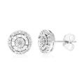 Vir Jewels 1/4 Cttw Stud Earrings For Women, Round Lab Grown Diamond Stud Earrings In .925 Sterling Silver, Prong Setting - 50 Diamonds - Grey