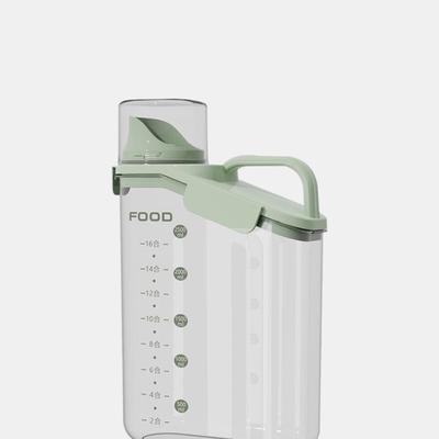 Vigor Airtight Food Storage Container, Grain Transparent Tank Cereal Dispenser For Rice Flour, Food & Liquid Storage - Green
