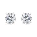 Haus of Brilliance 14K White Gold 2.00 Cttw Lab Grown Round Brilliant-Cut Diamond Classic 4-Prong Stud Earrings With Screw Backs (F-G color, VVS2-VS1 Clarity) - White