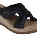 GC SHOES Caro Black Wedge Sandals - Black - 9.5