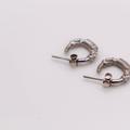 Le RÃ©ussi Italian Sterling Silver Petite Hoop Earrings - Grey