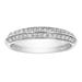 Vir Jewels 1/3 Cttw Diamond Wedding Band For Women, Two Row Diamond Wedding Band In 14K White Gold Prong Set - Grey - 6