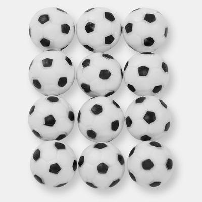 Sunnydaze Decor Table Soccer Foosballs Replacement Balls 36mm Black White Arcade 12 Pack - White - 12 PACK