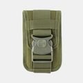 Vigor Universal Compact Nylon Waist Bag Pouch Fasten Lock Card Holder Organizer Combo Gear Keeper, Outdoor EDC Sport Nylon Phone Case Hunting Molle Pouch - Green