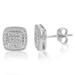 Vir Jewels 1/10 cttw Stud Earrings for Women, Round Lab Grown Diamond Stud Earrings in .925 Sterling Silver, Prong Setting, Number of Diamonds: 30 - Grey