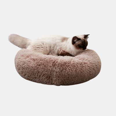 Vigor Cat Beds For Indoor Cats, 20" Dog Bed For Small Melium Large Dogs Washable-Round Pet Bed For Puppy And Kitten With Slip Resistant Bottom - Brown