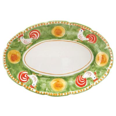 Vietri Campagna Gallina Oval Platter - Green