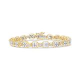 Haus of Brilliance 10K Yellow Gold 2.0 Cttw Diamond Square Link Bracelet - J-K Color, I2-I3 Clarity - Size 7.25" - Yellow - 7.25
