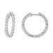 Vir Jewels 2 Cttw Diamond Inside Out Hoop Earrings 14K White Gold Round Prong Set With Height 1" - Grey