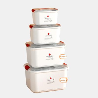 Vigor Sleek Household Medical Box Emergency Medical Storage Box Drug Large Capacity Box Drug Storage Box - Bulk 3 Sets