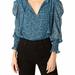 MISA Los Angeles Siena Top - Cerulean Ditzy - Blue