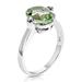 Vir Jewels 1.70 Cttw Green Amethyst Ring .925 Sterling Silver With Rhodium Oval 10x8 MM - Grey - 6