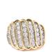 Haus of Brilliance 14K Yellow Gold Plated .925 Sterling Silver 2.00 Cttw Diamond Multi Row Band Ring - Yellow - 6