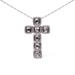 Haus of Brilliance Rhodium Plated 18K Rose Gold 1 1/2 Cttw Brown Diamonds & Cushion Cut Rose De France Amethyst Halo Cross 18" Necklace - Brown Color, SI1-SI2 Clarity - Black - 18