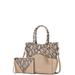 MKF Collection by Mia K Iris Snake Embossed Vegan Leather Womenâ€™s Tote Bag with matching Wristlet Pouch - Brown